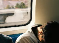 Person in train
